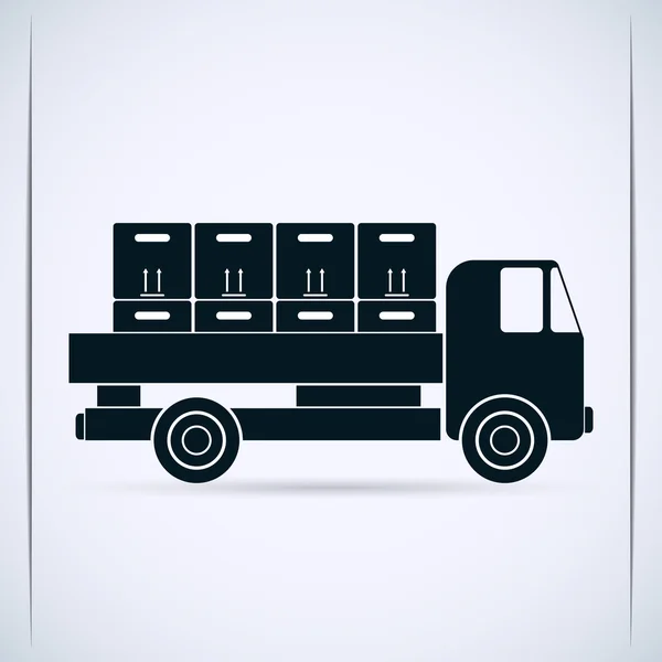 Camion nero — Vettoriale Stock