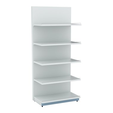 boş süpermarket rafları