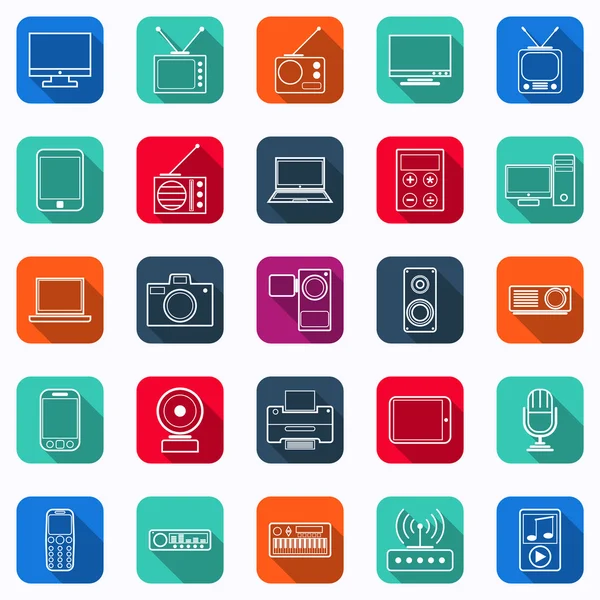 Electronic   icons — Stock Vector