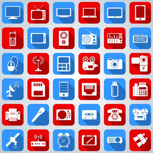 Electronic web icons — Stock Vector