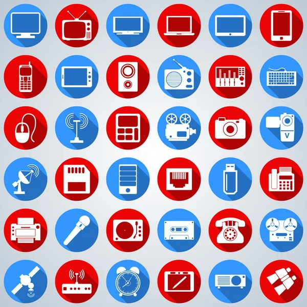 Electronic web icons — Stock Vector