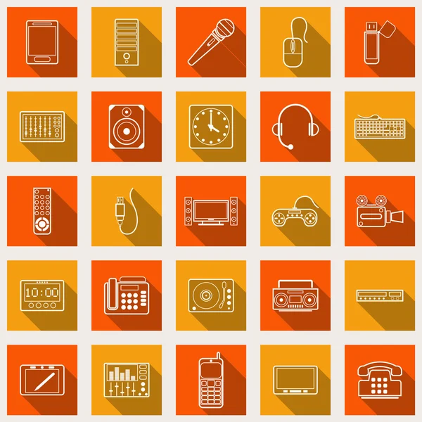 Electronic web   icons — Stock Vector