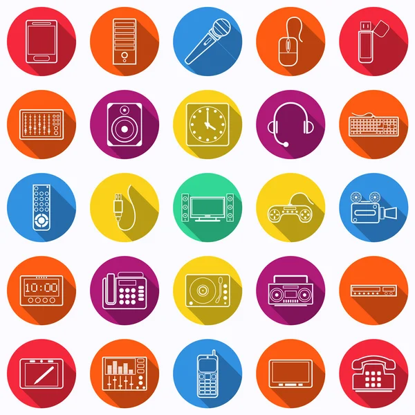 Electronic web  icons — Stock Vector