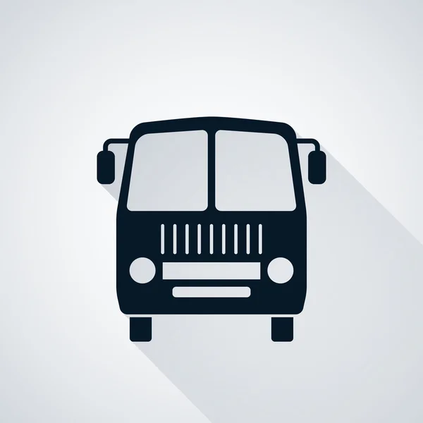 Bus plano Vector icono — Archivo Imágenes Vectoriales