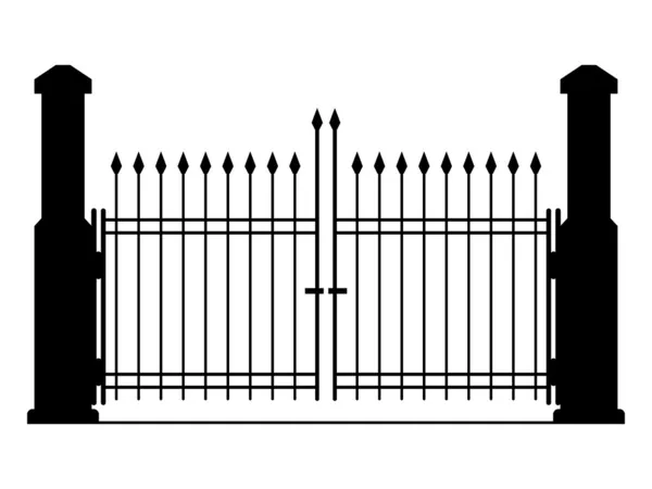 Silhouette de porte métallique — Image vectorielle