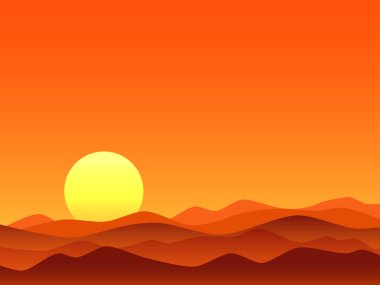 parlak çöl sunrise