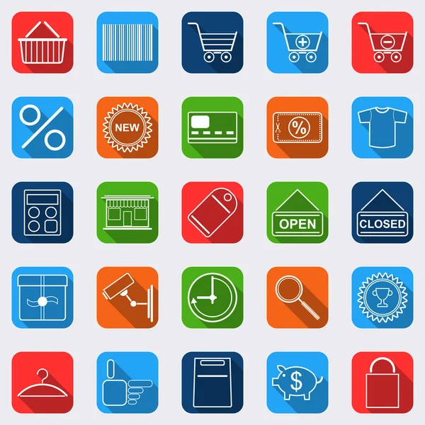 Shopping flat   icons Stock Illustration