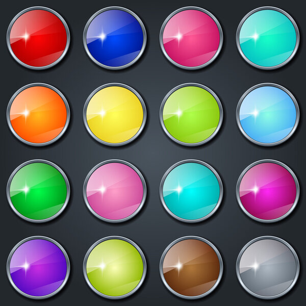 Colorful glass buttons