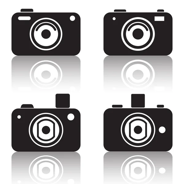 Iconos de cámara fotográfica. — Vector de stock