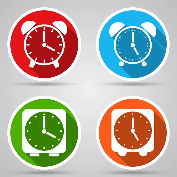 Conjunto de iconos de reloj despertador — Vector de stock