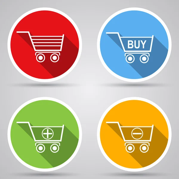 Shopping carts icons — Stock Vector