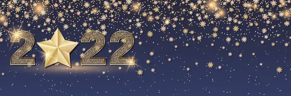 Plantilla Banner Vectorial Navidad Año Nuevo 2022 — Archivo Imágenes Vectoriales