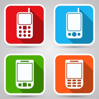 hareket eden telefon simgeleri.