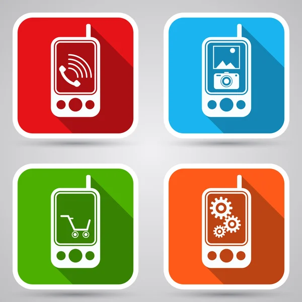 Mobile phones  icons — Stock Vector