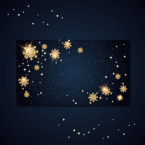 クリスマスと新年の招待カード 水平チラシ 割引クーポンベクトルデザインテンプレート — ストックベクタ