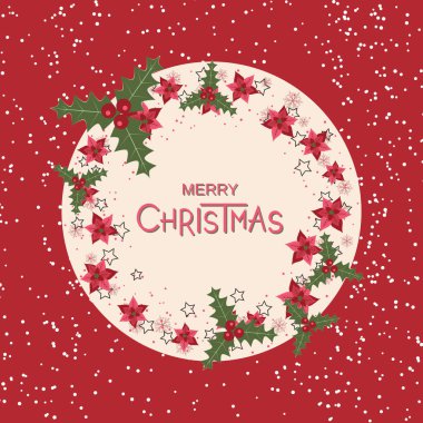 Noel retro tarzı davet kartı, broşür, broşür vektör tasarımı şablonu