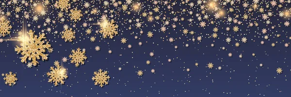 Vánoce Nový Rok Vektorové Pozadí Hvězdami Sněhové Vločky Šablona Pro — Stockový vektor