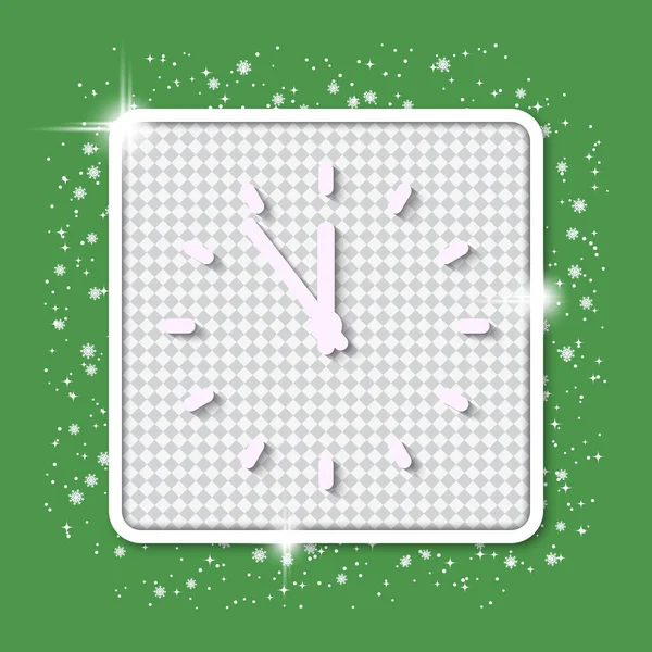 Zelené Vánoce Nový Rok Pozadí Kulatým Rámečkem — Stockový vektor