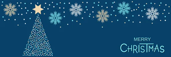 Modèle Bannière Vectorielle Horizontale Noël — Image vectorielle