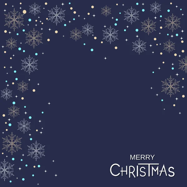 Modèle Bannière Vectorielle Noël Nouvel Avec Flocons Neige — Image vectorielle