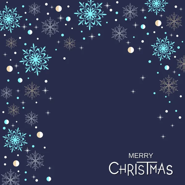 Modèle Bannière Vectorielle Noël Nouvel Avec Flocons Neige — Image vectorielle