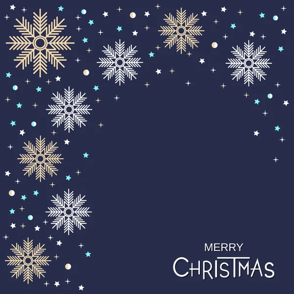 Christmas New Year Vector Banner Template Snowflakes Royalty Free Stock Vectors