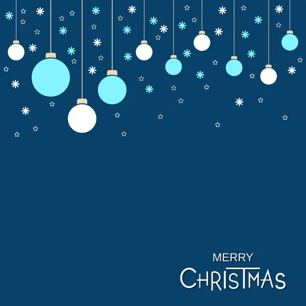 Modèle Bannière Vectorielle Noël Nouvel Avec Flocons Neige Boules Noël — Image vectorielle
