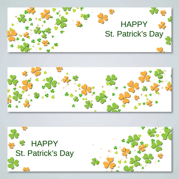 Colección Vectorial Folletos Del Día San Patricio Tarjeta Felicitación Invitación — Vector de stock