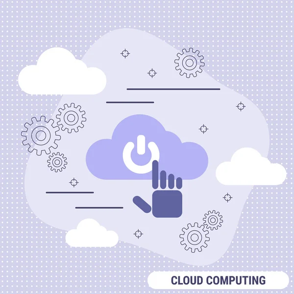 Tecnología Computación Nube Almacenamiento Datos Diseño Gráfico Ilustración Vectorial — Vector de stock