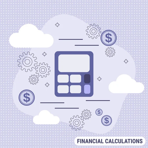 Finance Concept Ontwerp Vector Illustratie Eps Financiële Berekeningen — Stockvector