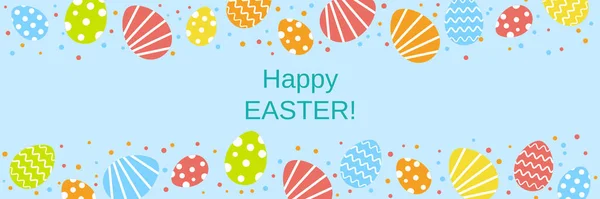 Paskalya Yumurtalı Mutlu Paskalya Kartları Çizimi Karalama Tarzı Vektör Illüstrasyonu — Stok Vektör