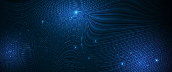 矢量分子 网络连接线与点 蓝色背景的技术 网站网络连接设计摘要 数字数据 科学和未来主义概念 — 图库矢量图片