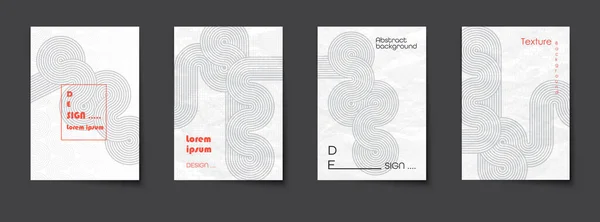 Conjunto Vectorial Fondo Patrón Línea Abstracta Diseño Gráfico Moderno Mínimo — Archivo Imágenes Vectoriales