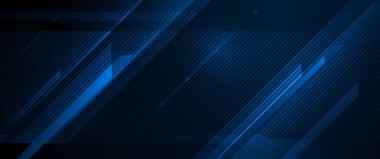 Vektör soyut ışık çizgisi, çizgili desen, geometrik şekil ve gradyan mavi arkaplan dokusu. Görüntü grafiği, duvar kağıdı için geniş modern sanat tasarımı, dijital teknoloji şablonu