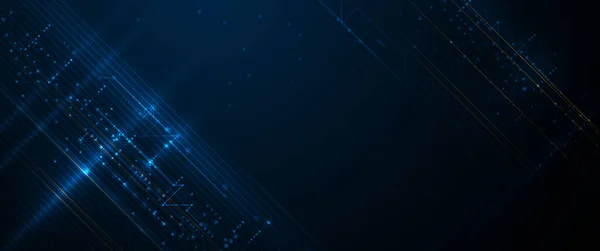 Вектор Абстрактна Плата Ілюстрація Високотехнологічної Енергії Кіберпростору Фоні Темно Синього — стоковий вектор