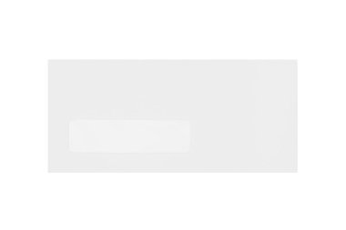 Beyaz arkaplanda izole edilmiş beyaz zarf.