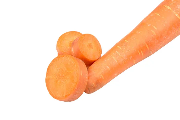 Carrots Slice Isolated White Background — Stock Photo, Image