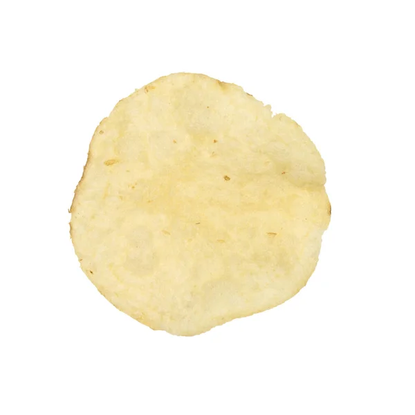 Chip Batata Único Isolado Fundo Branco — Fotografia de Stock