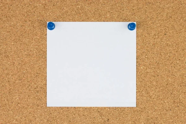 Note Paper Push Pins Cork Board — Stock Photo, Image