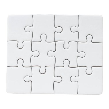 Beyaz izole kırpma yolları beyaz zemin üzerine - yapboz.