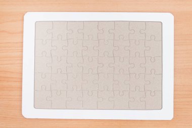 Parçalı bulmaca ahşap tablo.