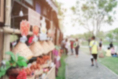 Bulanık pazar sabahı arkaplanı.