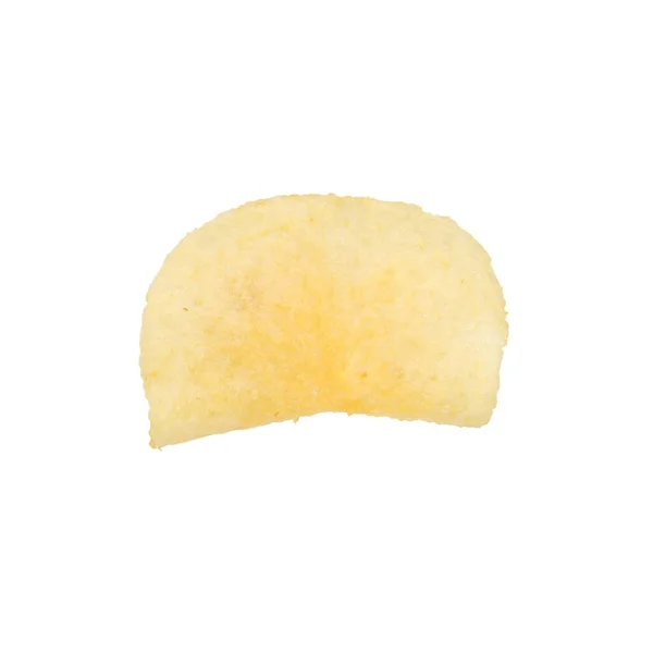 Chip Batata Único Isolado Fundo Branco — Fotografia de Stock