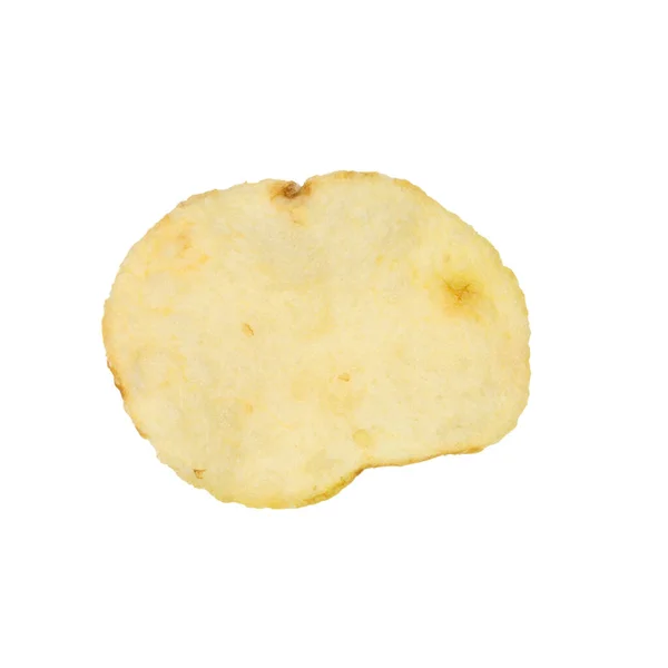 Одинарний Картопляний Чіп Ізольований Білому Тлі — стокове фото