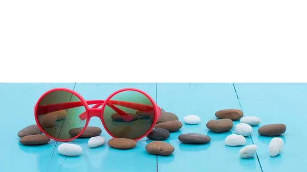 Glasses Sunglasses Wood Table Clipping Path —  Fotos de Stock