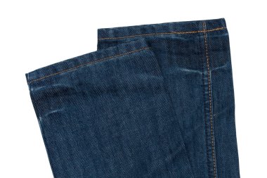 Pantolonun bir kısmı beyaz arka planda izole edilmiş.