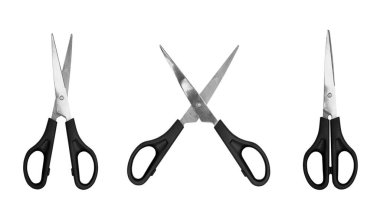 Makas beyaz arkaplanda izole edildi