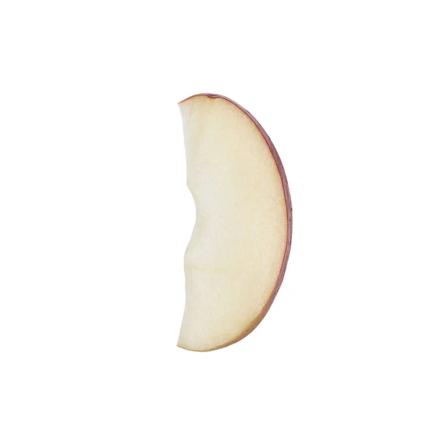 Tranche Pomme Fraîche Isolée Sur Fond Blanc — Photo