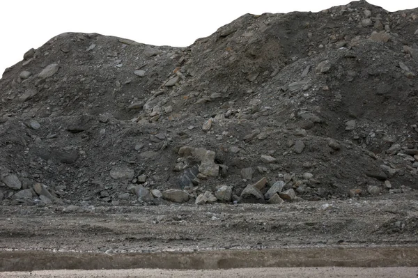 Gravel Soil Construction White Background — Stock Photo, Image