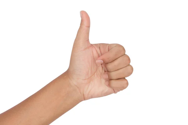 Великі Пальці Руки Ізольовані Білому Тлі — стокове фото
